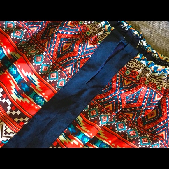 A. Byer Tribal Tunic Dress Red & Blue Patterned - Picture 6 of 9